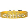 Mirage Pet Products Sprinkles Clear Jewel Croc Dog CollarYellow Size 20 720-07 YWC20